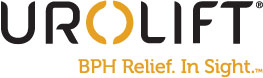 The image shows a logo with the text  BPHL RELIEF IN SIGHT  and below it, there is a graphic of a circular object resembling an eye or lens.