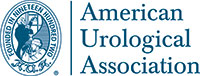 The image displays a logo with text reading  AMERICAN UROLOGICAL ASSOCIATION  and includes a graphic element resembling a shield or crest.